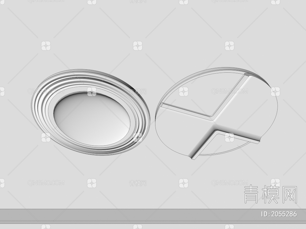 吸顶灯 圆形吸顶灯 几何 组合 卧室 客厅 儿童房3D模型下载【ID:2055286】