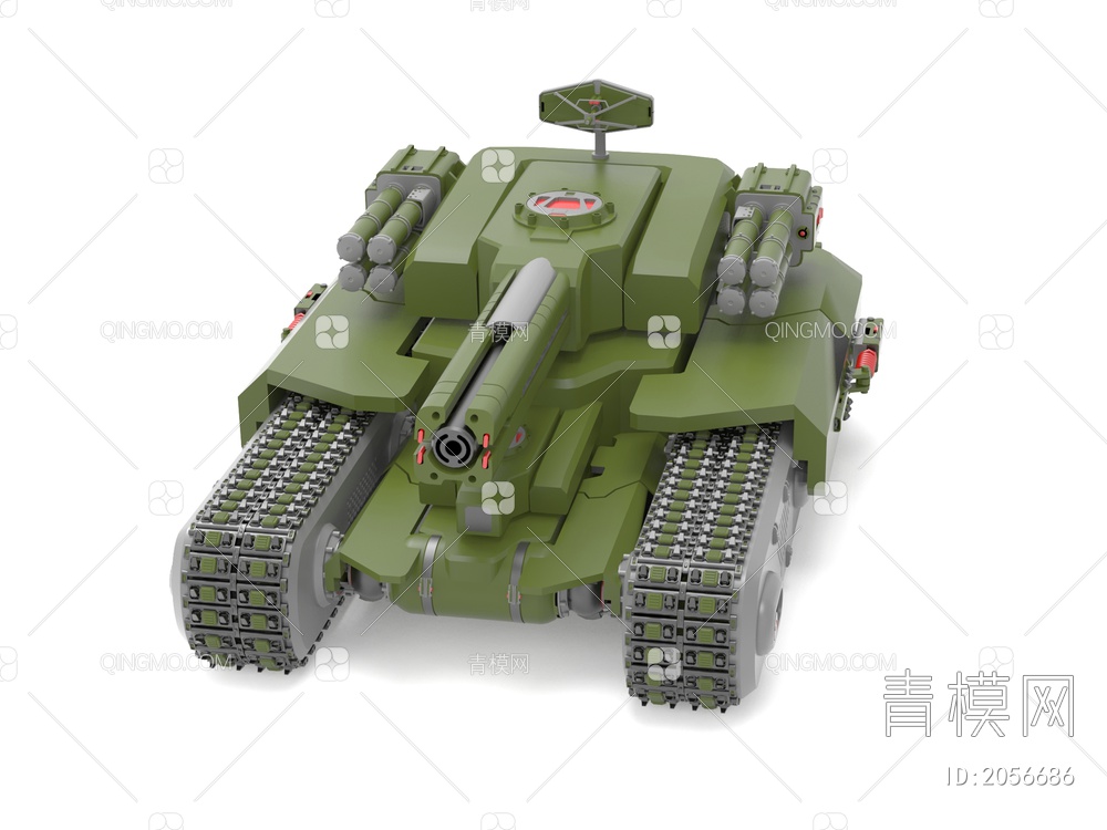 军事设备 坦克3D模型下载【ID:2056686】