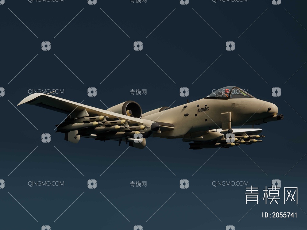 A10攻击机SU模型下载【ID:2055741】