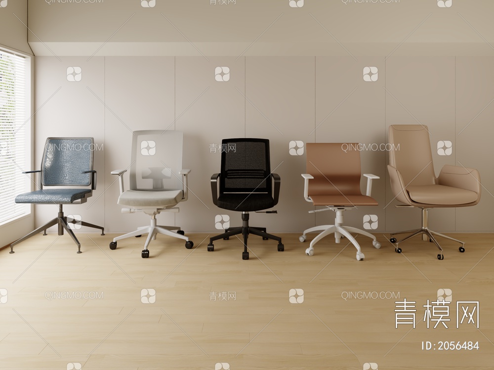 单椅 办公椅3D模型下载【ID:2056484】