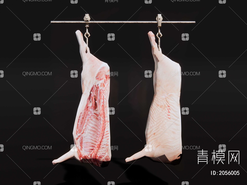 猪肉胴体 一半猪肉SU模型下载【ID:2056005】