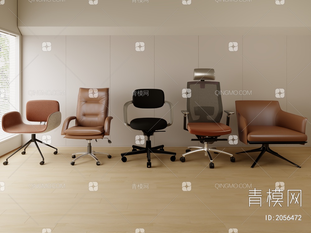 单椅 办公椅3D模型下载【ID:2056472】
