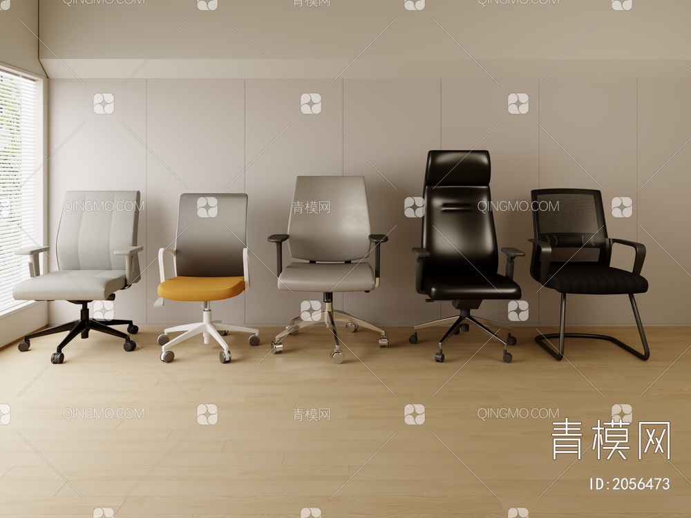 单椅 办公椅3D模型下载【ID:2056473】