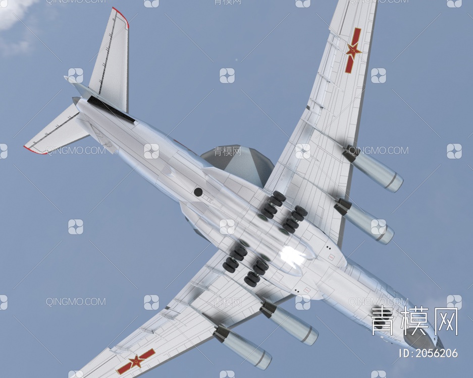 空警2000预警机飞机3D模型下载【ID:2056206】