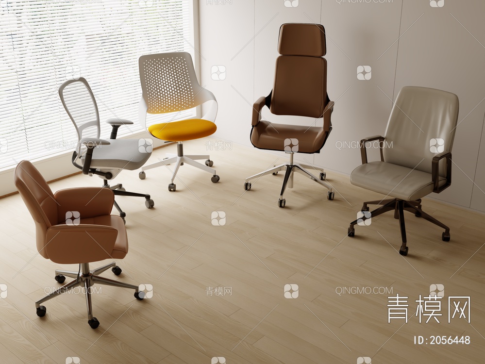单椅 办公椅3D模型下载【ID:2056448】