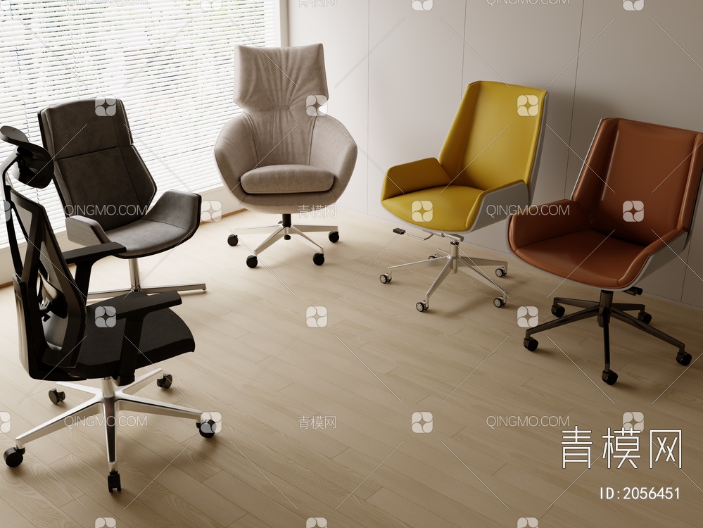 单椅 办公椅3D模型下载【ID:2056451】