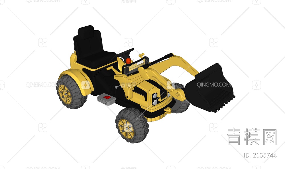 儿童玩具铲车SU模型下载【ID:2055744】