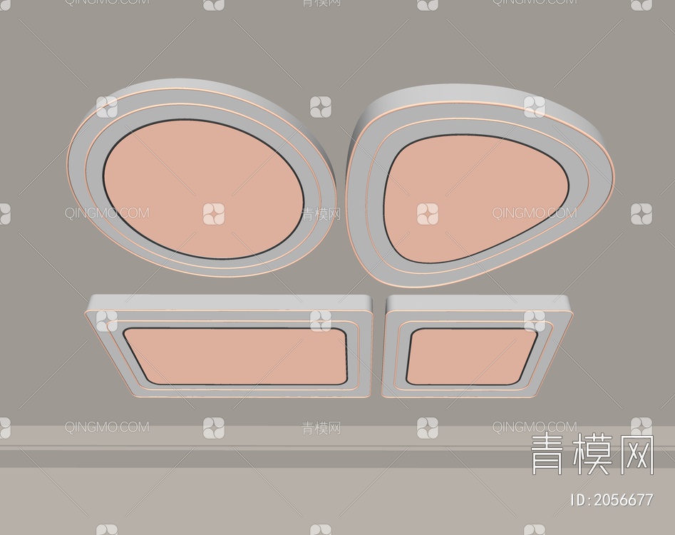 吸顶灯SU模型下载【ID:2056677】