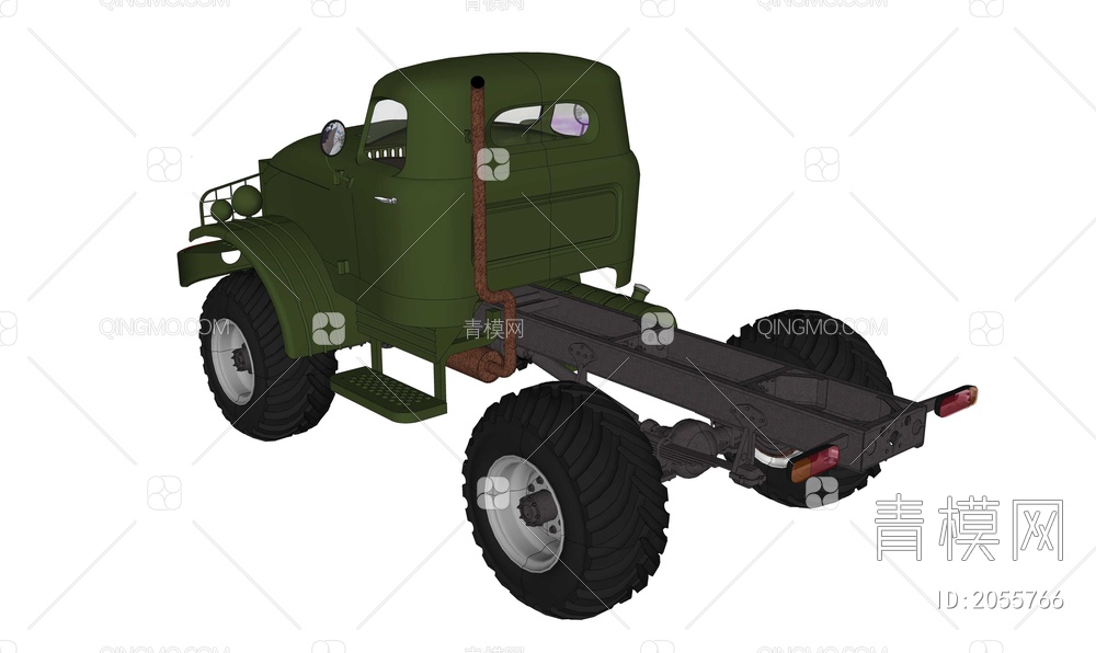 军用卡车 俄式卡车 牵引车SU模型下载【ID:2055766】