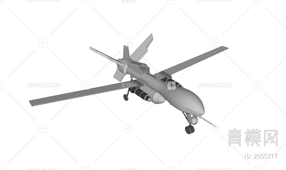 军用无人机SU模型下载【ID:2055717】