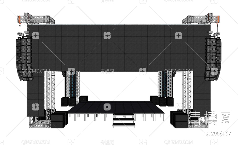 舞台桁架SU模型下载【ID:2056067】