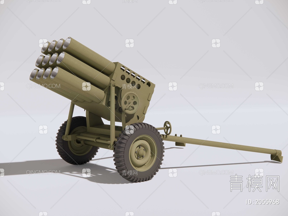 107毫米拖着式火箭炮SU模型下载【ID:2055968】