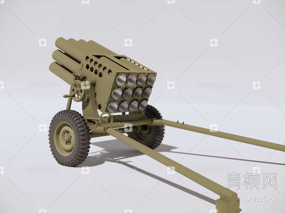 107毫米拖着式火箭炮SU模型下载【ID:2055968】