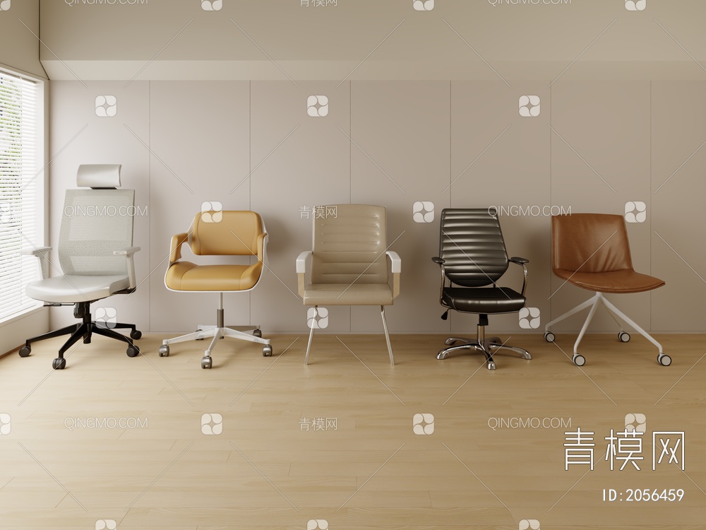 单椅 办公椅3D模型下载【ID:2056459】