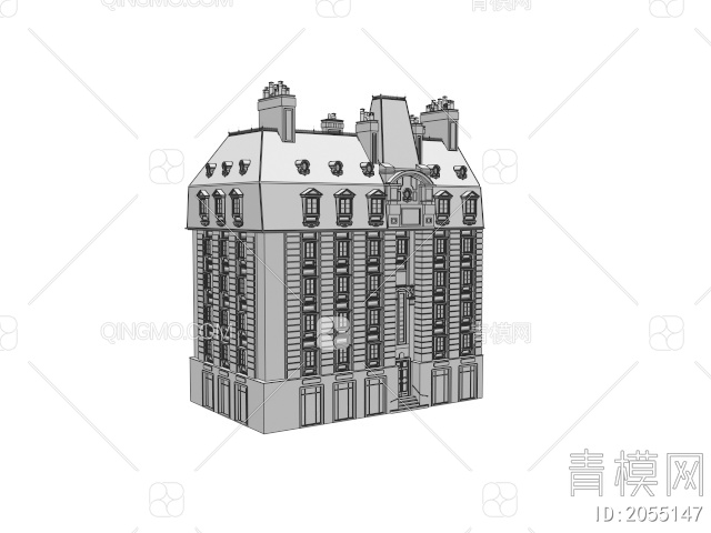建筑 别墅酒店3D模型下载【ID:2055147】