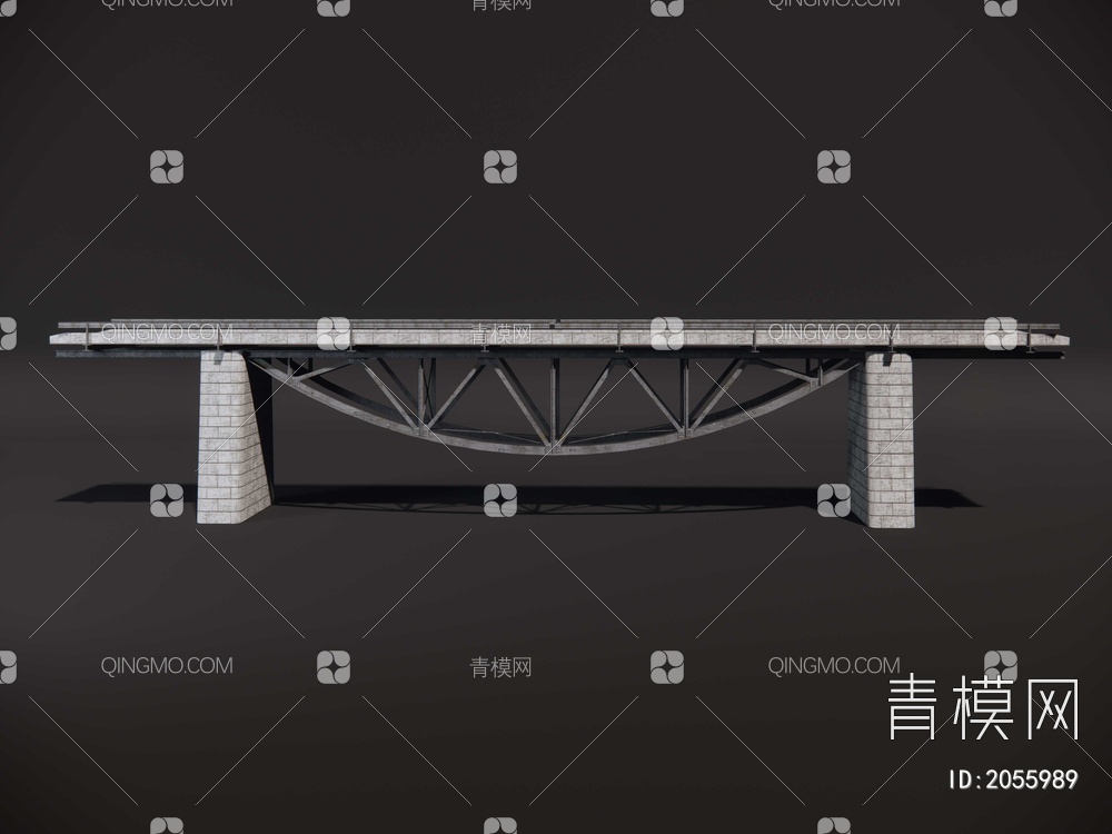 钢结构桥SU模型下载【ID:2055989】