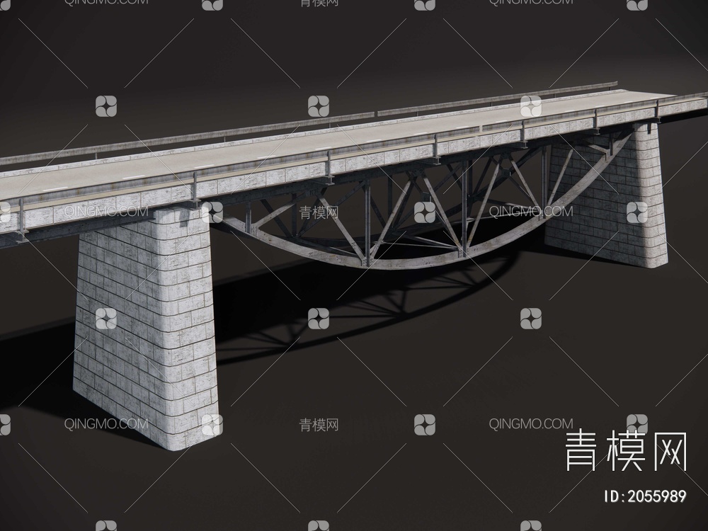 钢结构桥SU模型下载【ID:2055989】