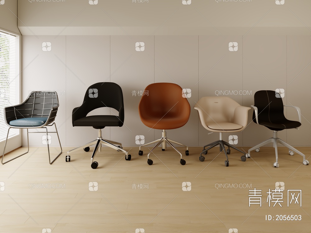 单椅 办公椅3D模型下载【ID:2056503】