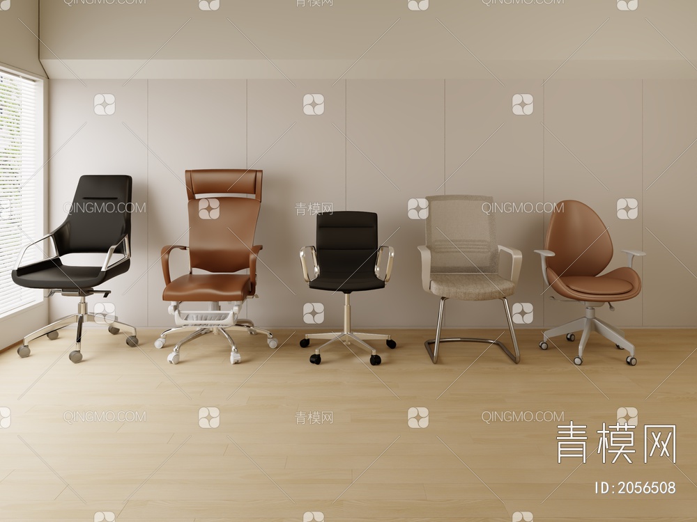 单椅 办公椅3D模型下载【ID:2056508】