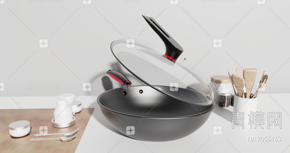 厨房用品 厨房炒锅3D模型下载【ID:2056163】