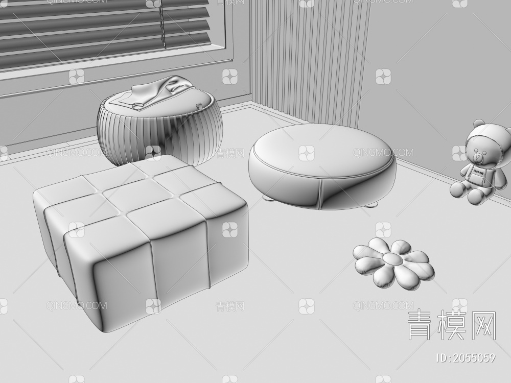 沙发垫3D模型下载【ID:2055059】