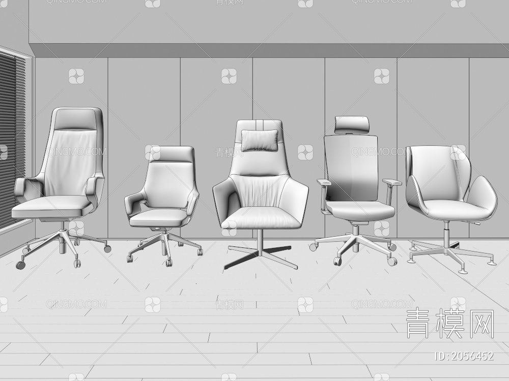 单椅 办公椅3D模型下载【ID:2056452】
