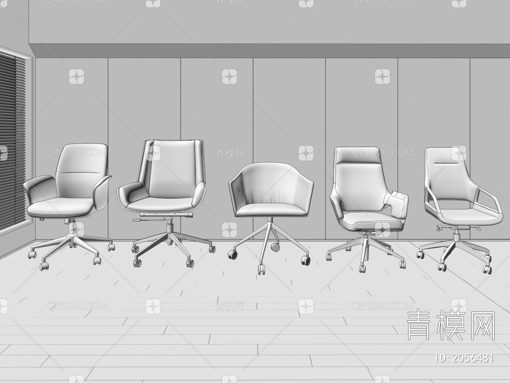 单椅 办公椅3D模型下载【ID:2056481】