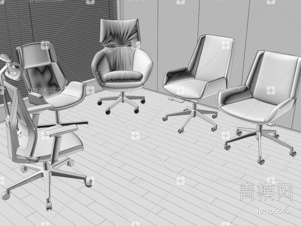 单椅 办公椅3D模型下载【ID:2056451】