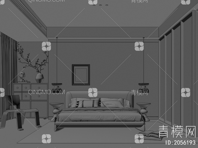 卧室3D模型下载【ID:2056193】