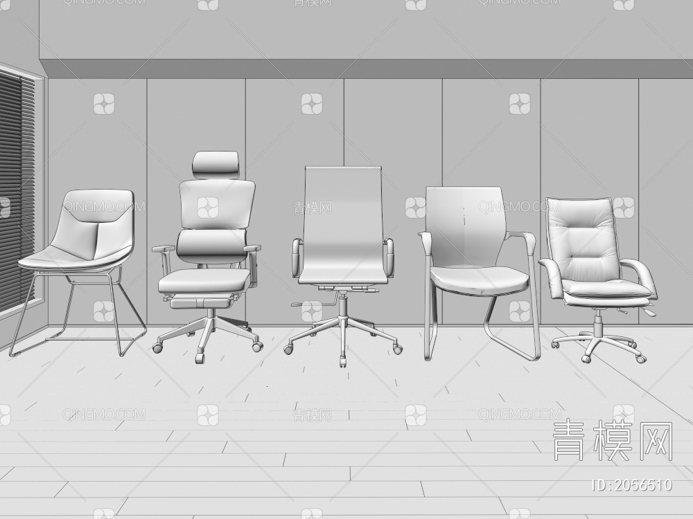 单椅 办公椅3D模型下载【ID:2056510】