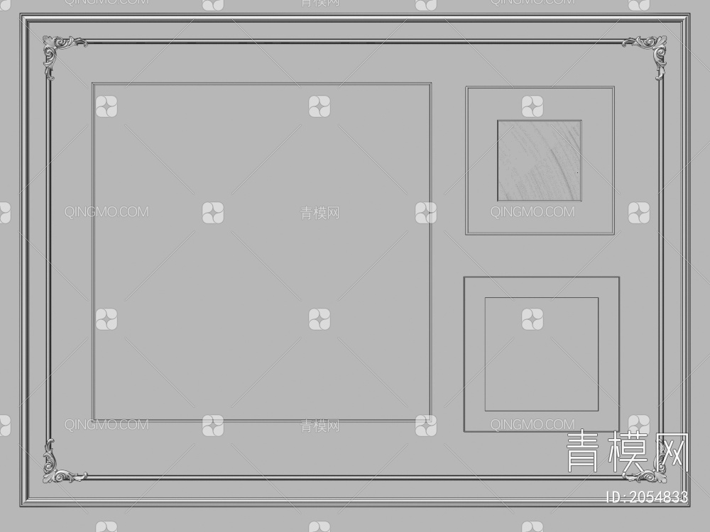 装饰画3D模型下载【ID:2054833】