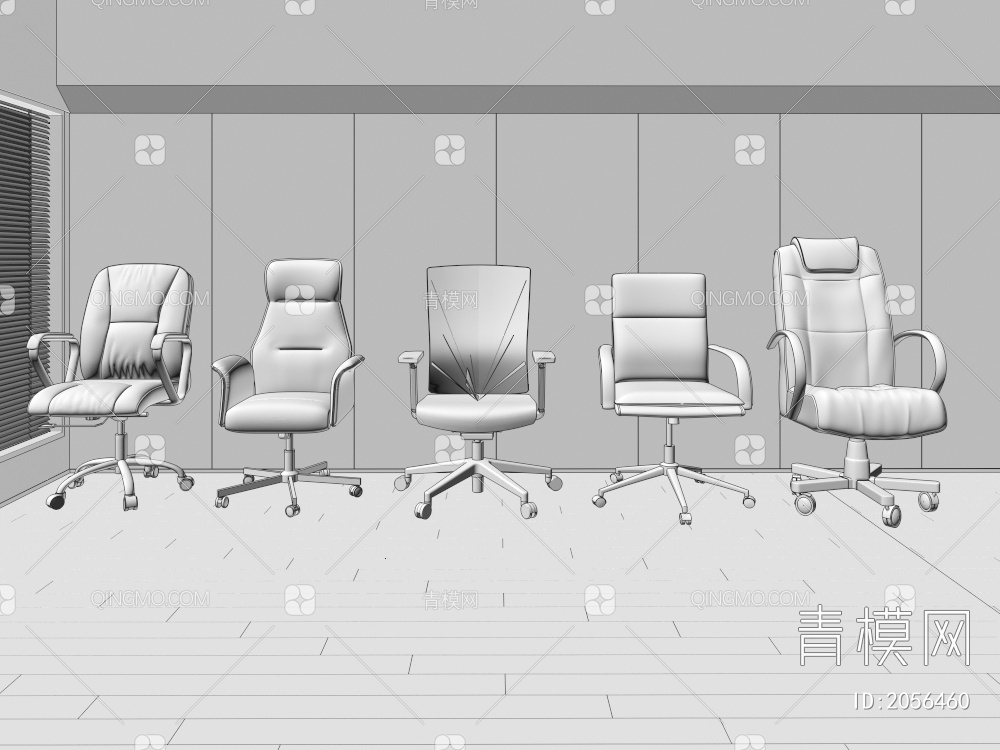 单椅 办公椅3D模型下载【ID:2056460】