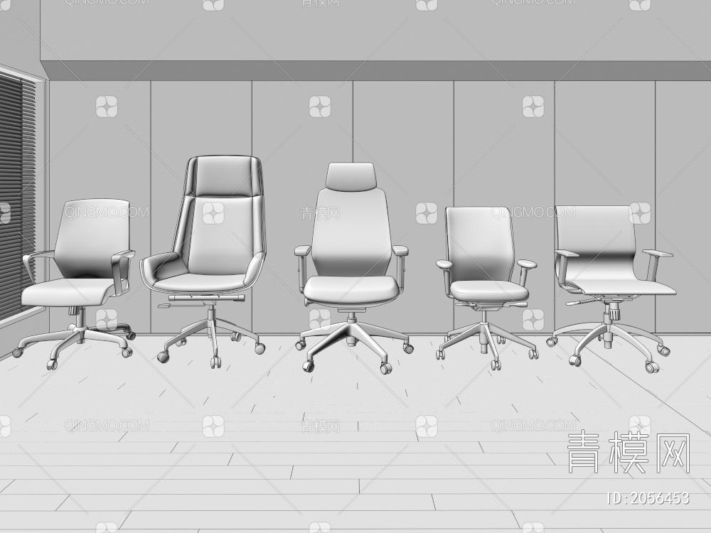 单椅 办公椅3D模型下载【ID:2056453】
