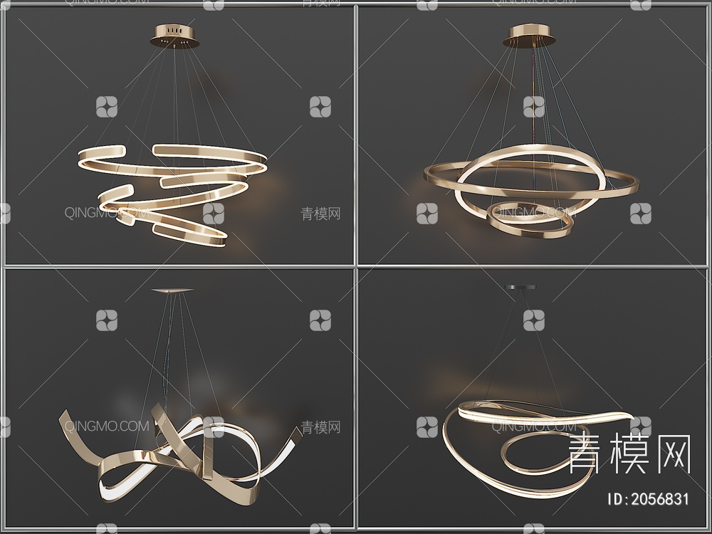 灯具 吊灯 装饰吊灯 水晶灯3D模型下载【ID:2056831】