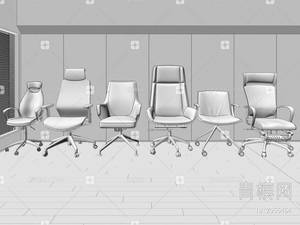 单椅 办公椅3D模型下载【ID:2056464】
