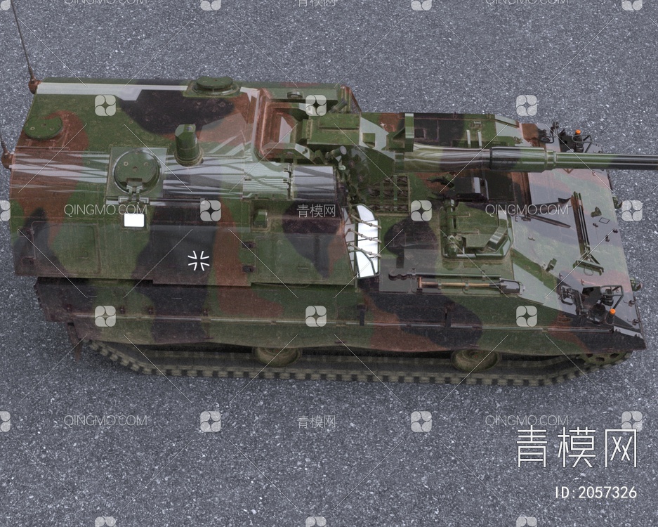 军事自行火炮3D模型下载【ID:2057326】