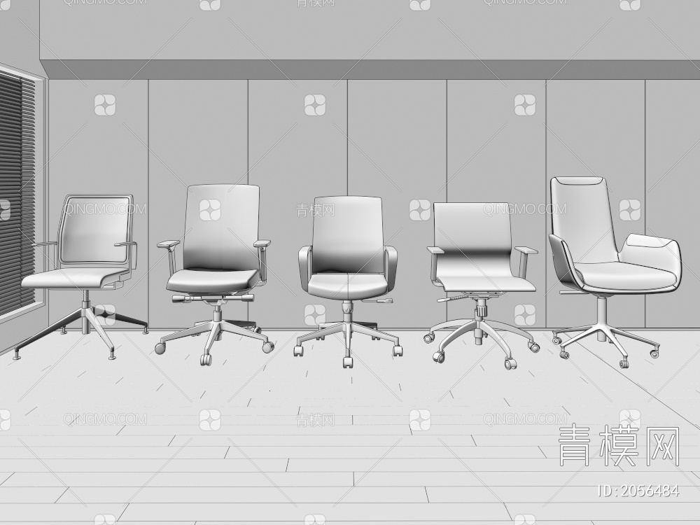 单椅 办公椅3D模型下载【ID:2056484】