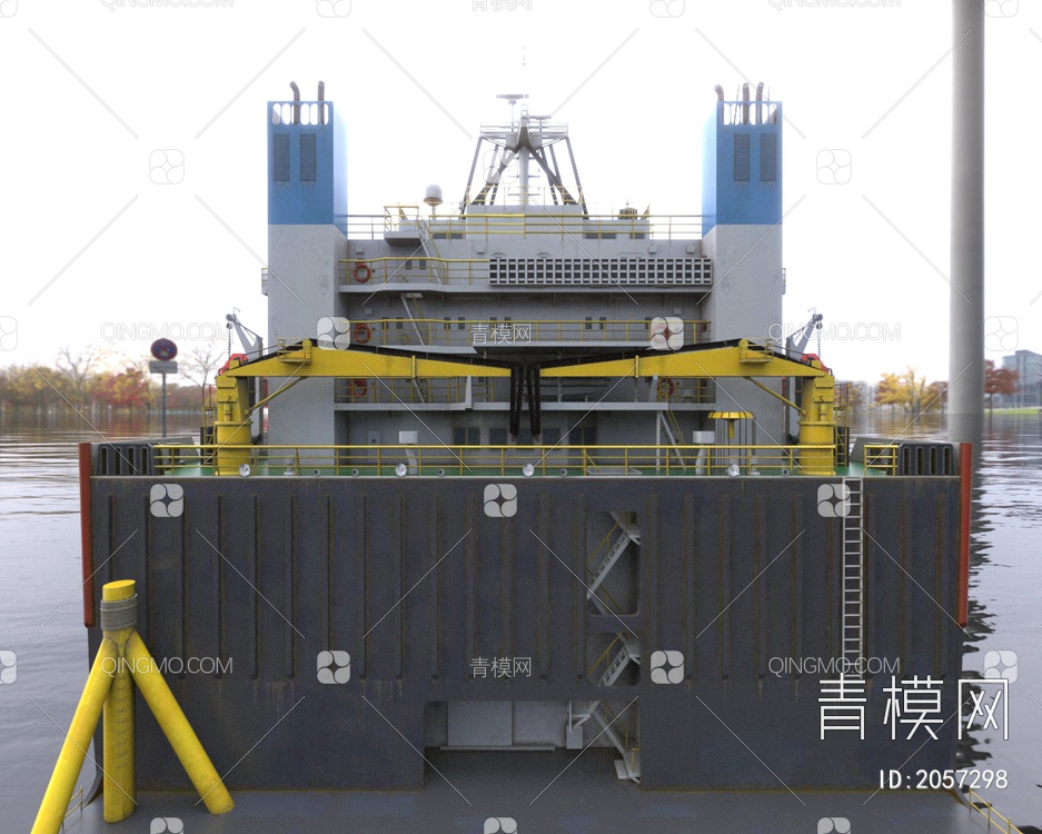 特种船半潜式母船3D模型下载【ID:2057298】