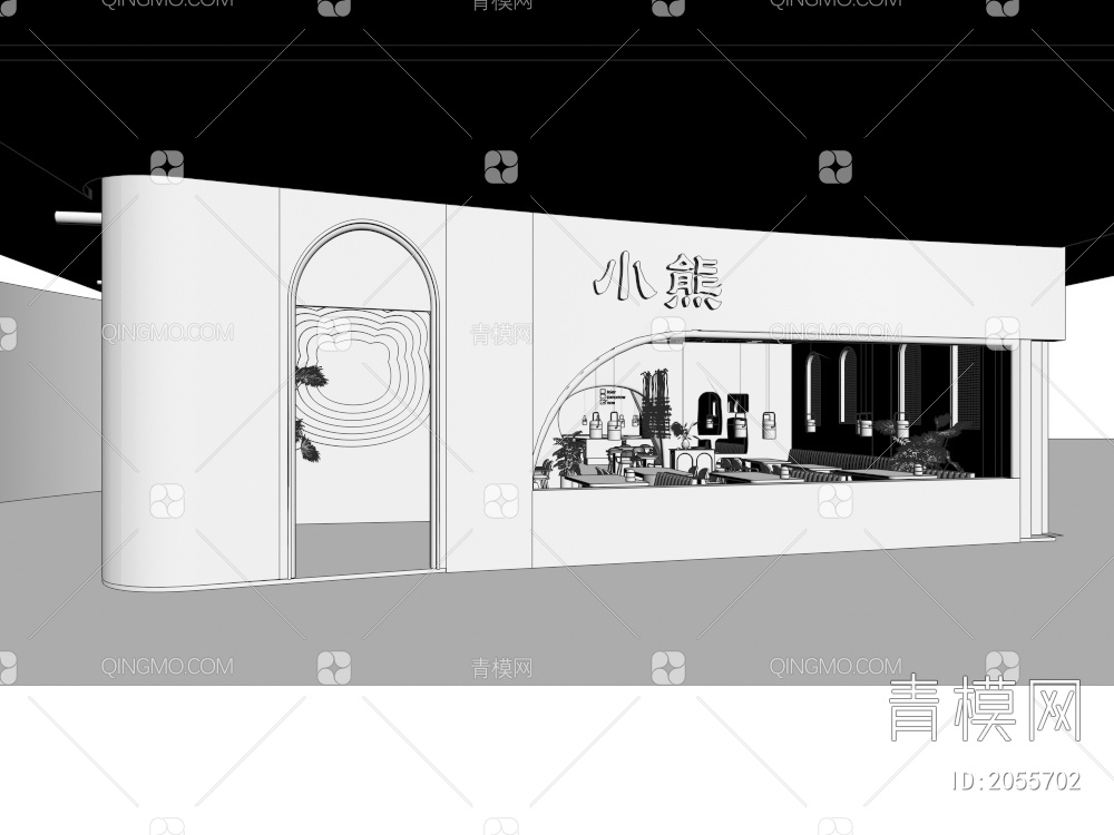 轻食餐厅3D模型下载【ID:2055702】
