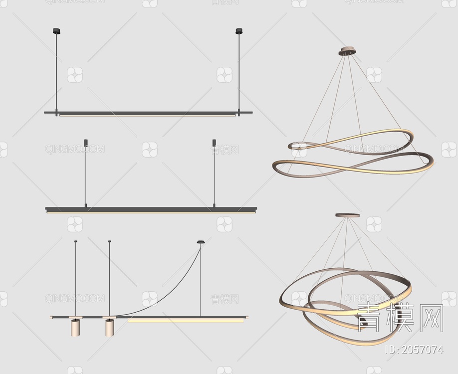 吊灯SU模型下载【ID:2057074】