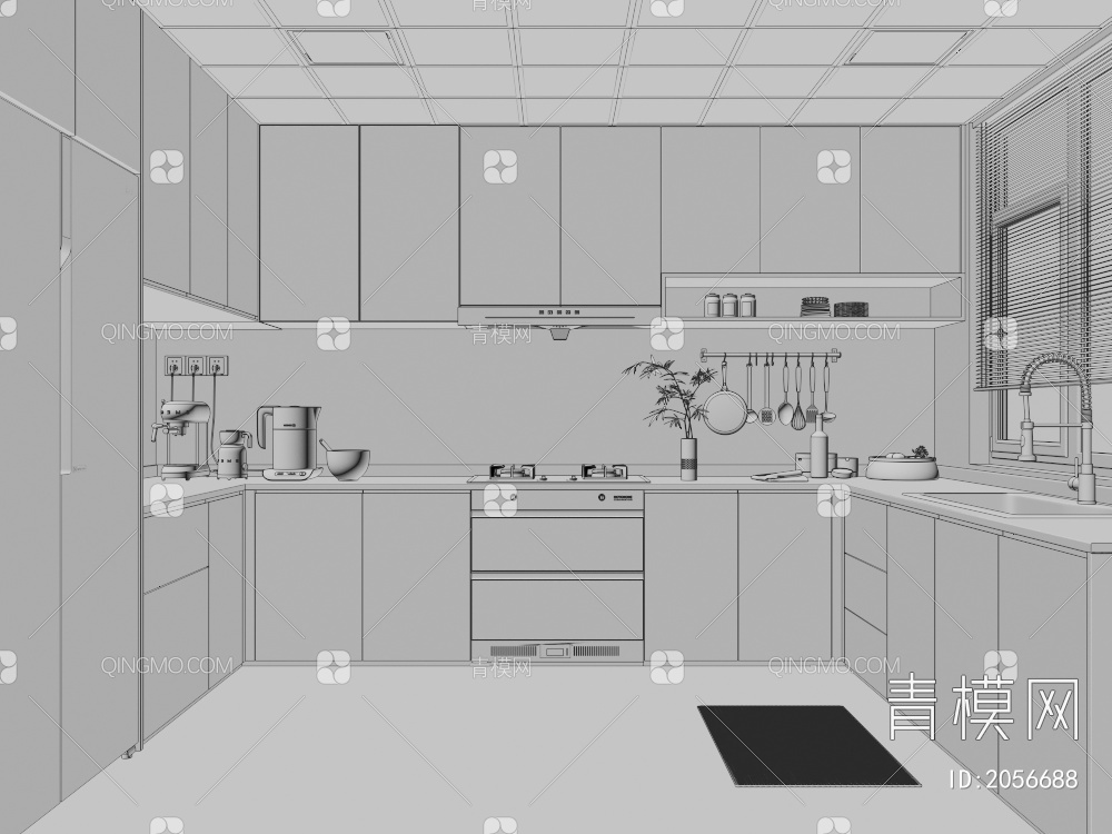 厨房3D模型下载【ID:2056688】