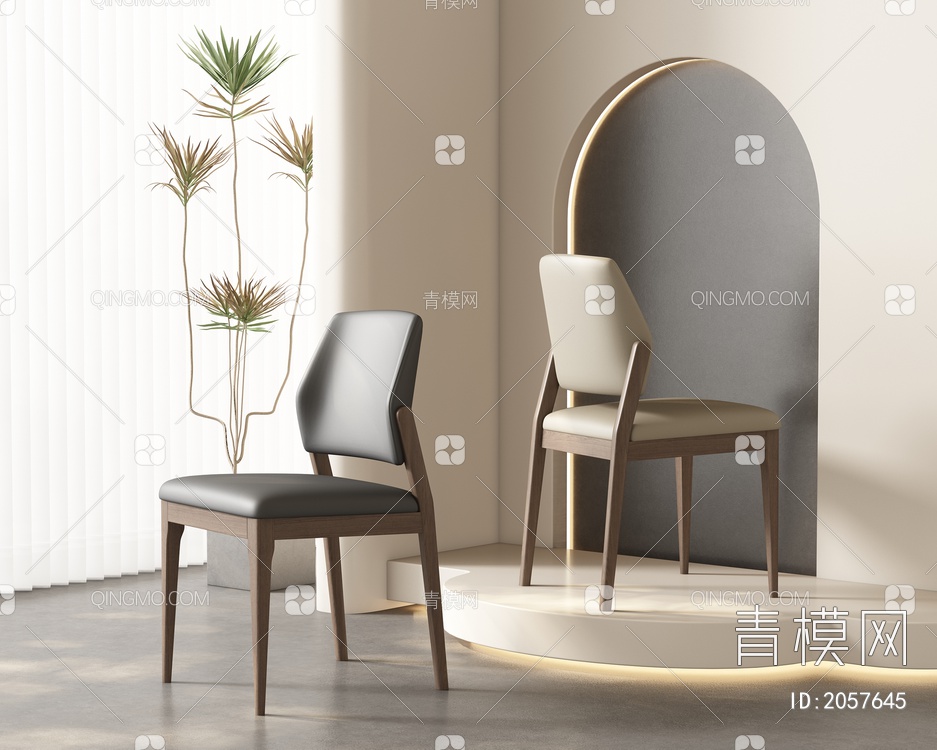 餐椅组合3D模型下载【ID:2057645】