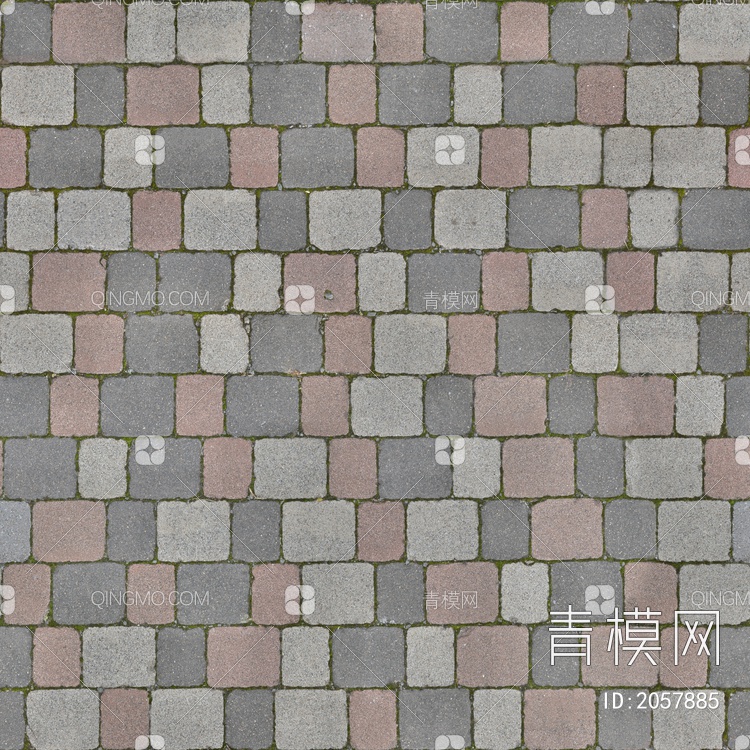 人行道、铺路、石头、广场砖、透水砖贴图下载【ID:2057885】