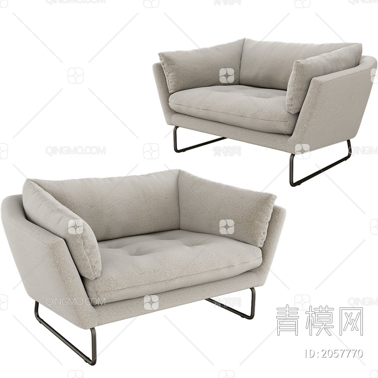 单人沙发SU模型下载【ID:2057770】