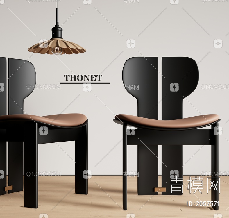 THONET中古餐椅吊灯3D模型下载【ID:2057571】