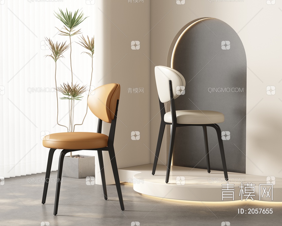 餐椅组合3D模型下载【ID:2057655】
