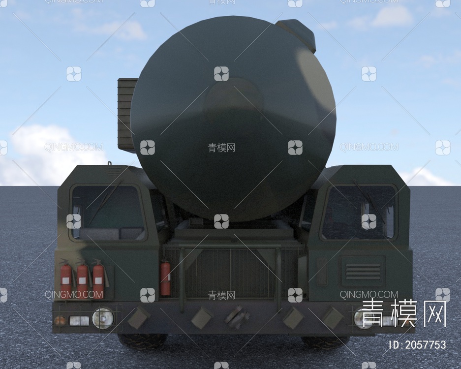 洲际导弹车3D模型下载【ID:2057753】
