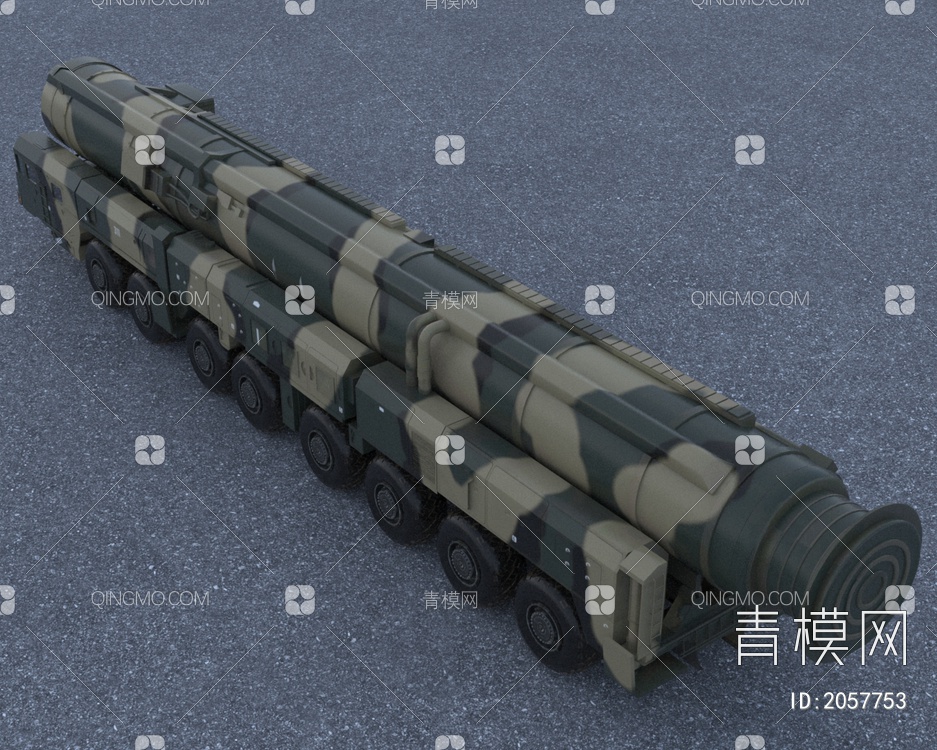 洲际导弹车3D模型下载【ID:2057753】