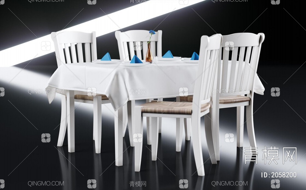 餐桌椅3D模型下载【ID:2058200】