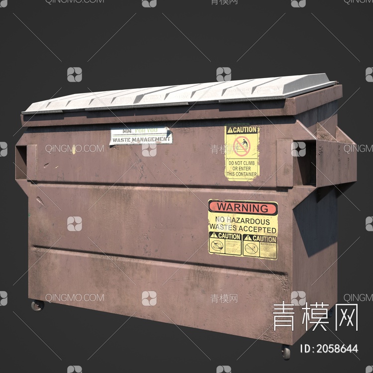 垃圾箱3D模型下载【ID:2058644】